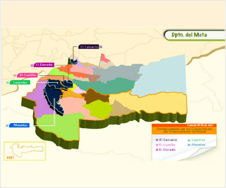 Mapa departamento Meta