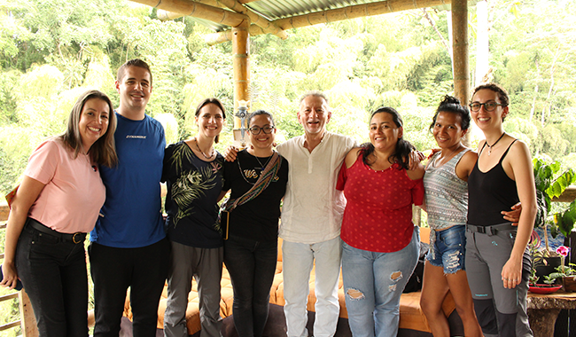 Investigadora del programa Erasmus visita huertas comunitarias en UNIMINUTO Pereira