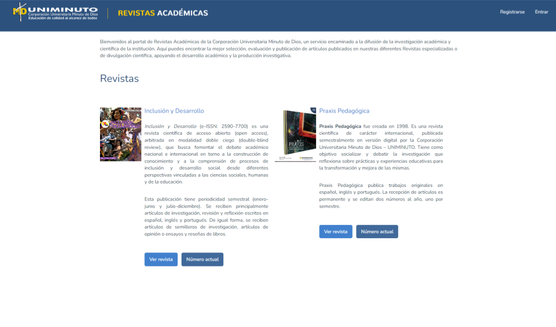 Portal de Revistas Académicas - OJS Open Journal System