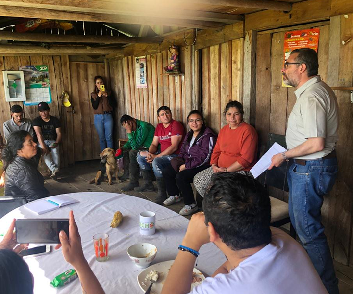 Leonardo Cardona y el proyecto Emprendimiento Rural en Pacho Cundinamarca.