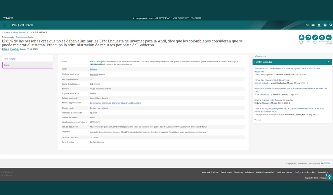 Computing Database