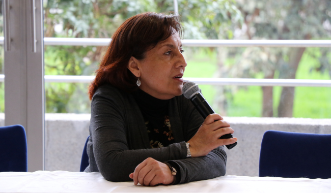 Representante de la Red Colombiana de Posgrados hablando 