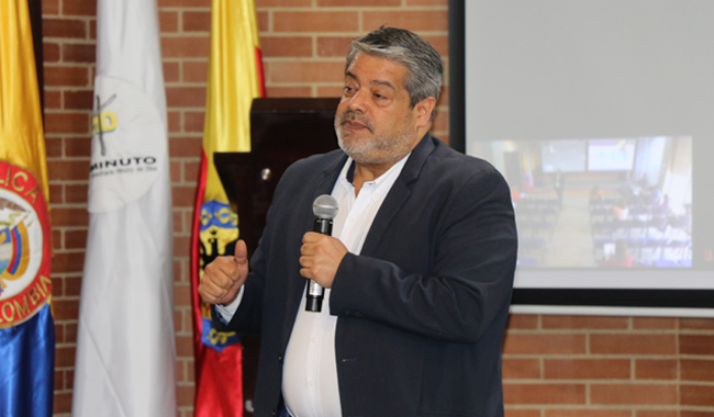 Director de Internacionalización de UNIMINUTO Bogotá en rendición de cuentas 2023