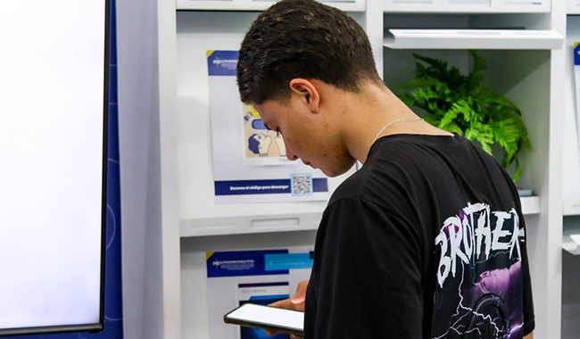 Usuario en la Fiesta del libro 