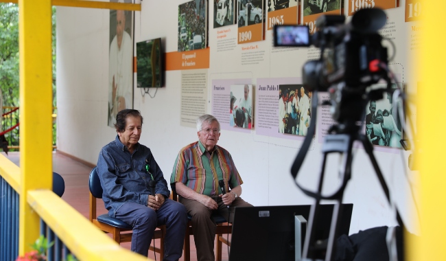 Padre Diego y maestro Héctor