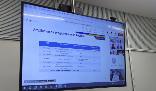 Tabla ampliación de programas