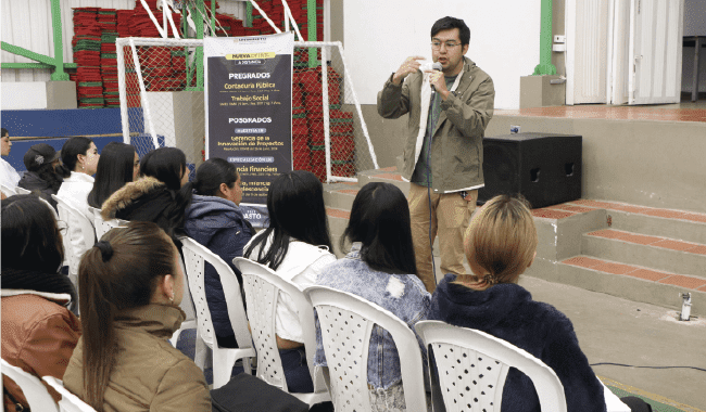Estudiantes y profesores tuvieron un espacio de esparcimiento para conocerse y disfrutar de las actividades programadas.