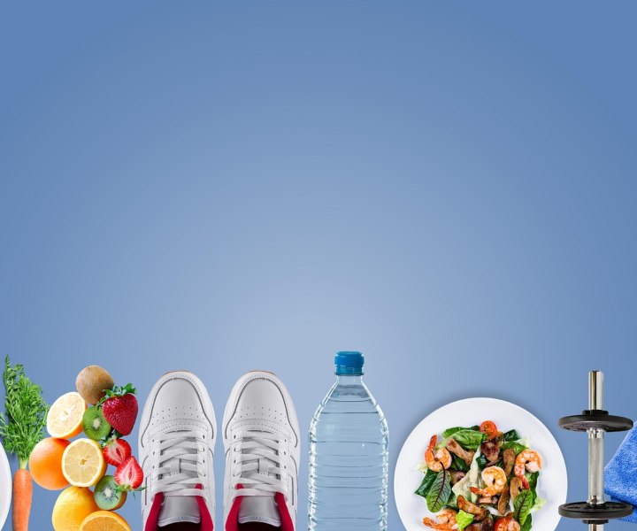 Imagen con elementos de vida saludable