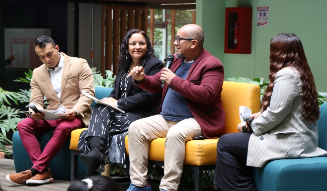 profesores de UNIMINUTO en el lanzamiento de los Centros de Educación para el Desarrollo Sostenible