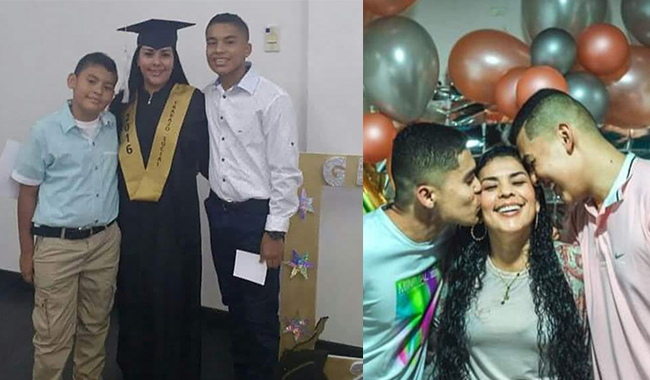 Estudiante Juan Manuel de la Uniminuto y familia