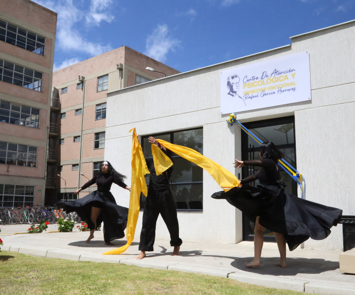 representación de un acto cultural al aire libre