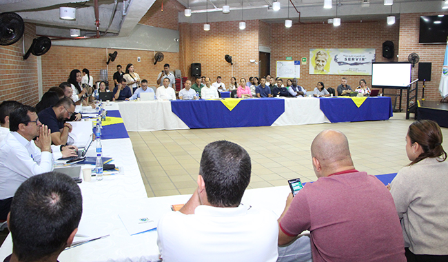 El CU Buga recibió a alcaldes del Valle para trabajar por la calidad de la educación