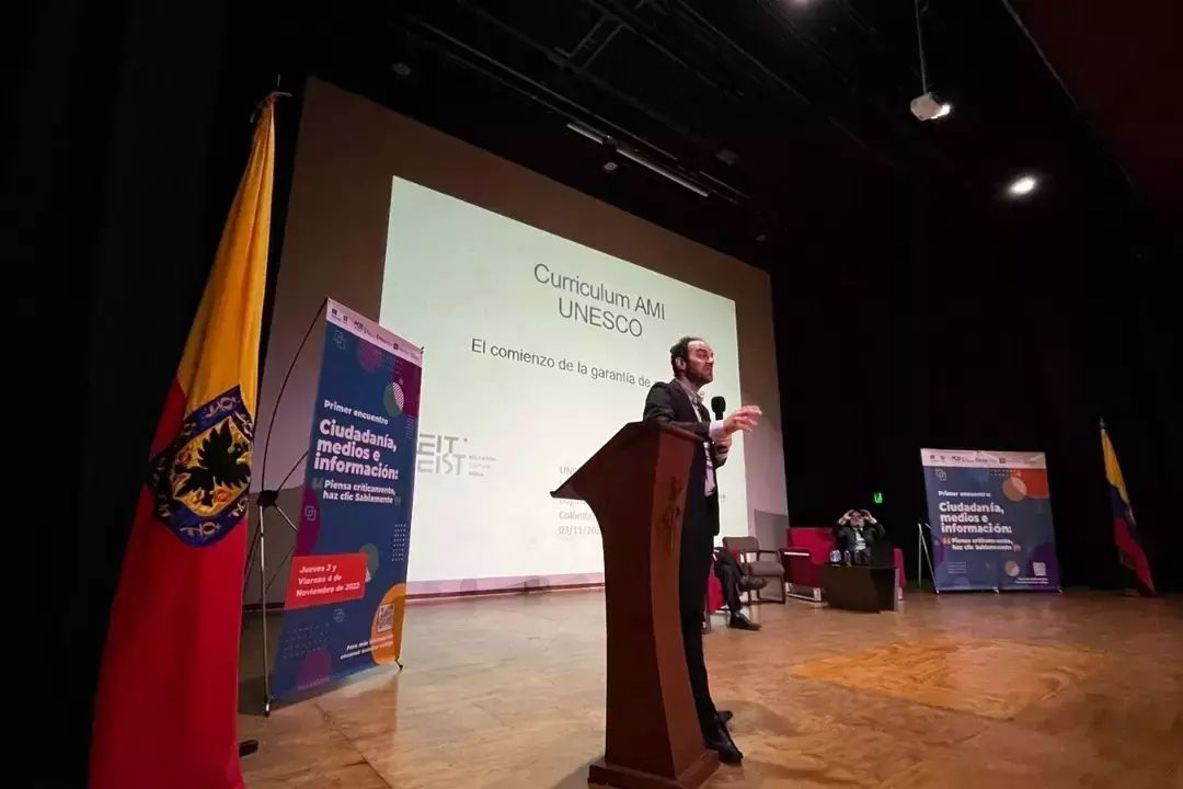 Alexandre Le Voci Sayad, director de ZeitGeist, copresidente internacional de la alianza AMI de la UNESCO y ponente del evento habla sobre el currículo AMI de UNESCO