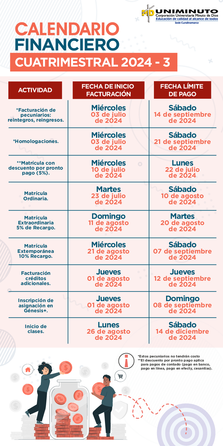 Calendario Financiero Semestral 2024-2