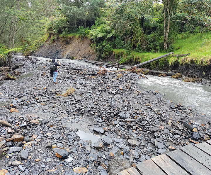 Se detectan grandes fallas en la quebrada los “micos” de la  vereda Veraguas