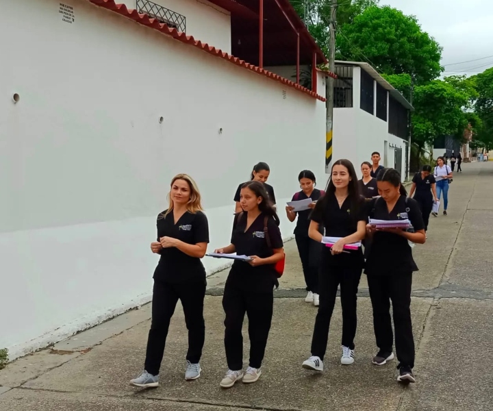 Campo de práctica del proyecto en el barrio Santa Helena. 