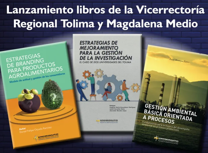 Portada de tres libros de investigación