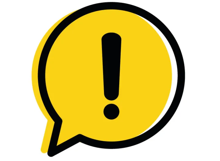 Imagen con ícono de alerta