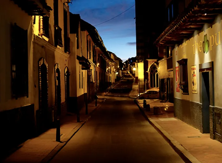 Fotografía de La Candelaria de noche