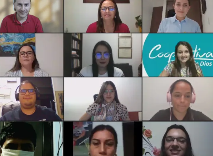 Captura de pantalla de algunos asistentes al entremés.