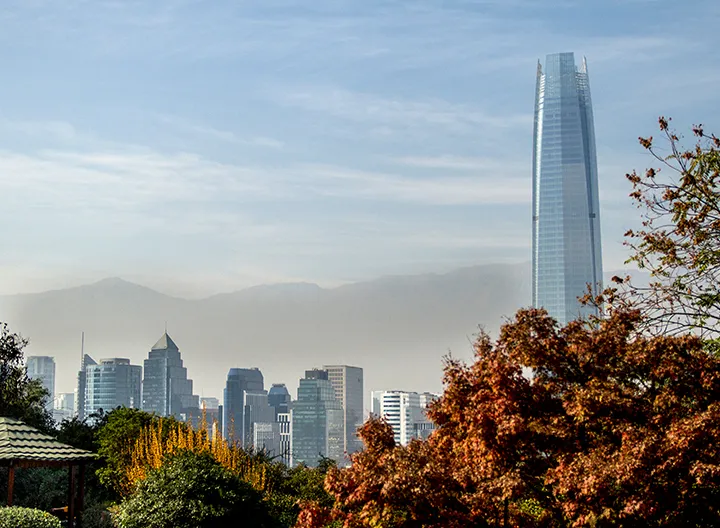 Panorámica de la ciudad de Santiago de Chile