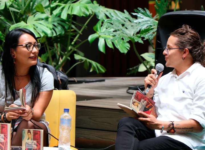 Profesores UNIMINUTO Bogotá exponiendo en la Segunda Semana de los Lenguaje