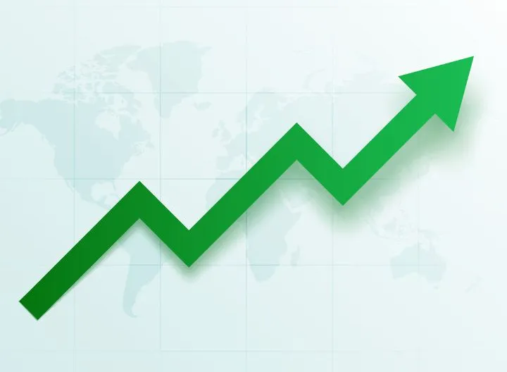 flecha en dirección ascendente