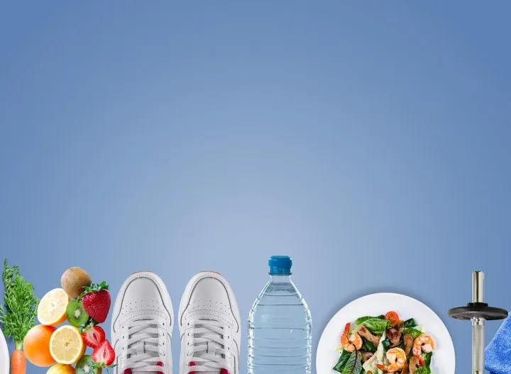 Imagen con elementos de vida saludable