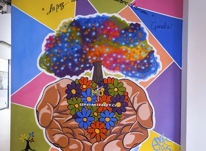 Mural sede Uniminuto Bello