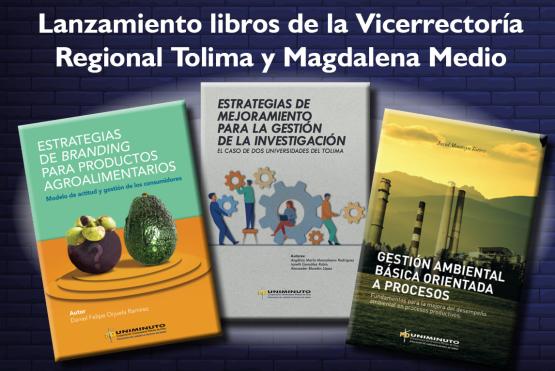 Portada de tres libros de investigación