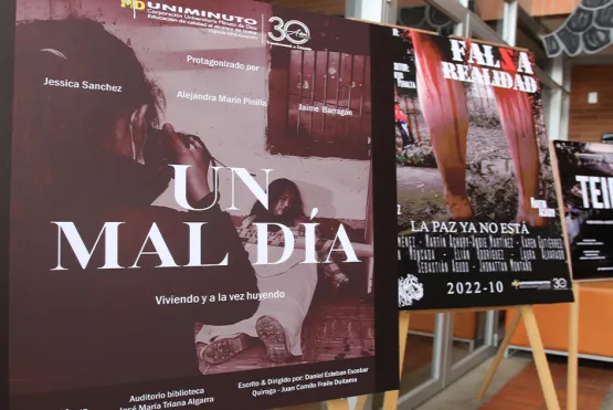 Poster de propuestas audiovisuales de Miradas de la sabana 