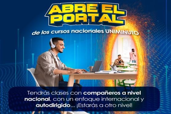 Estudiante abriendo el portal Cursos Nacionales