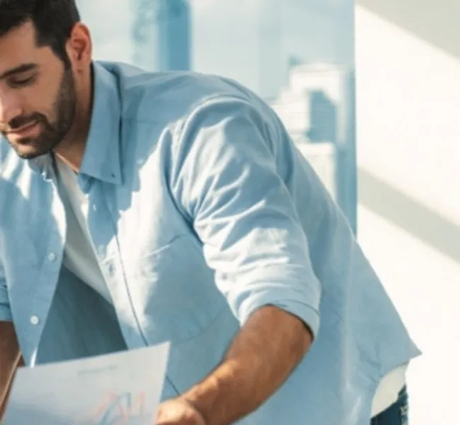 Personas organizando ideas en computador